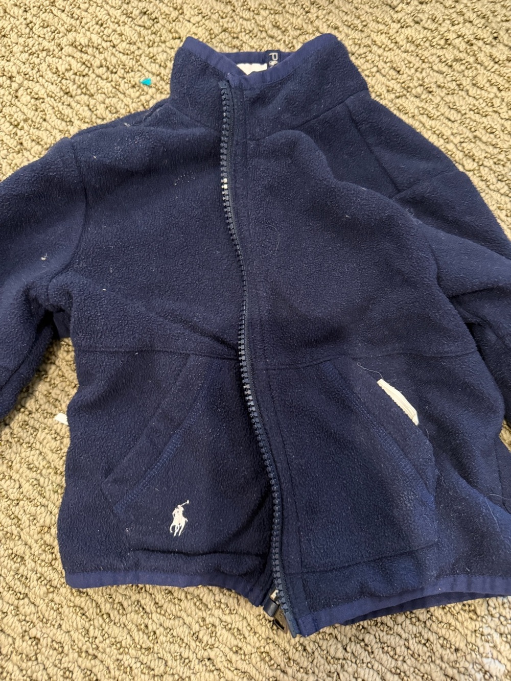 Polo by Ralph Lauren Navy Fleece Zip 2t